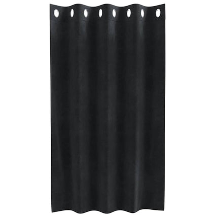Mörkläggningsgardiner 2 pcs Svart 140 x 140 cm Sammet