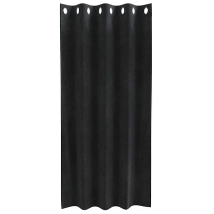 Mörkläggningsgardiner 2 pcs Svart 140 x 175 cm Sammet