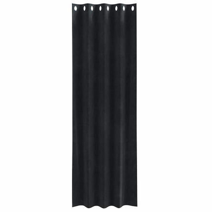 Mörkläggningsgardiner 2 pcs Svart 140 x 225 cm Sammet