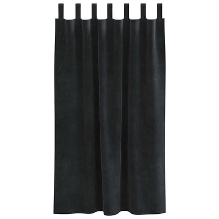 Mörkläggningsgardiner 2 pcs Svart 140 x 175 cm Sammet