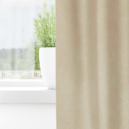 Mörkläggningsgardiner 2 pcs Kräm 140 x 175 cm Sammet