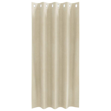 Mörkläggningsgardiner 2 st Kräm 140 x 175 cm Sammet