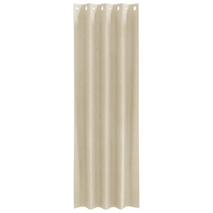 Mörkläggningsgardiner 2 pcs Kräm 140 x 225 cm Sammet