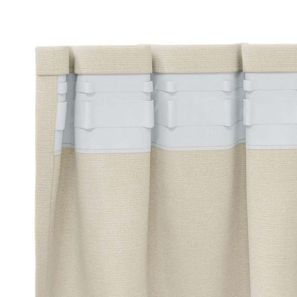 Mörkläggningsgardiner 2 pcs Kräm 140 x 245 cm Sammet