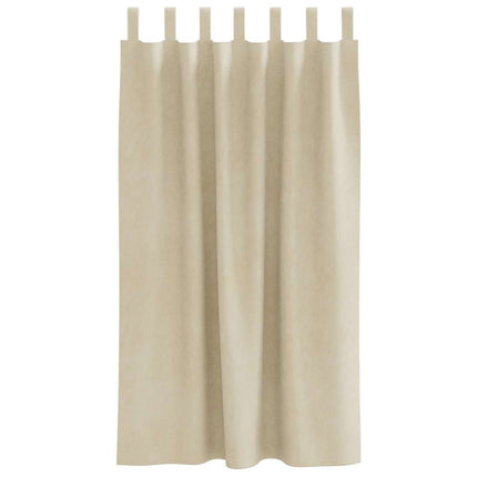 Mörkläggningsgardiner 2 pcs Kräm 140 x 175 cm Sammet