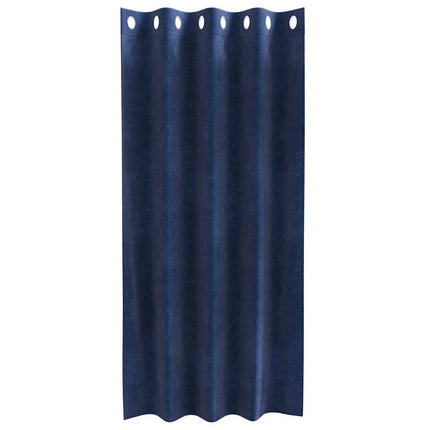 Mörkläggningsgardiner 2 pcs Mörkblå 140 x 175 cm Sammet