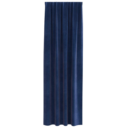Mörkläggningsgardiner 2 pcs Mörkblå 140 x 225 cm Sammet