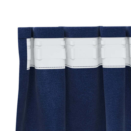 Mörkläggningsgardiner 2 pcs Mörkblå 140 x 245 cm Sammet