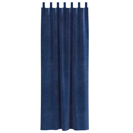 Mörkläggningsgardiner 2 pcs Mörkblå 140 x 245 cm Sammet