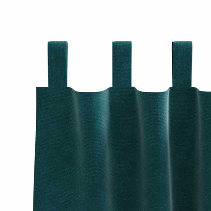 Mörkläggningsgardiner 2 pcs Mörkgrön 140 x 175 cm Sammet
