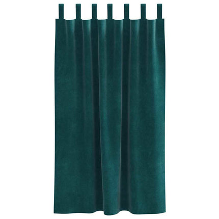 Mörkläggningsgardiner 2 st Mörkgrön 140 x 175 cm Sammet