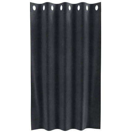 Mörkläggningsgardiner 2 pcs Mörkgrå 140 x 140 cm Sammet