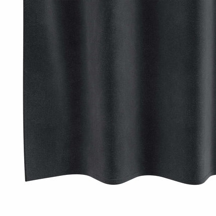 Mörkläggningsgardiner 2 st Mörkgrå 140 x 245 cm Sammet