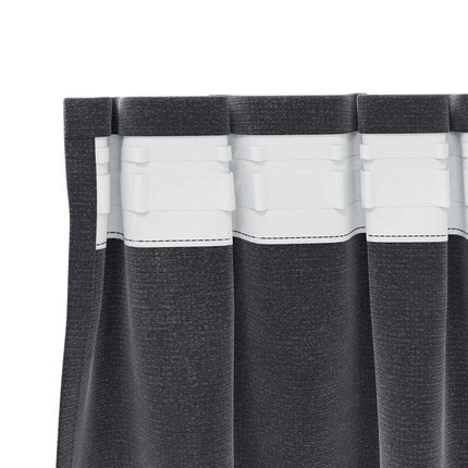 Mörkläggningsgardiner 2 pcs Mörkgrå 140 x 245 cm Sammet