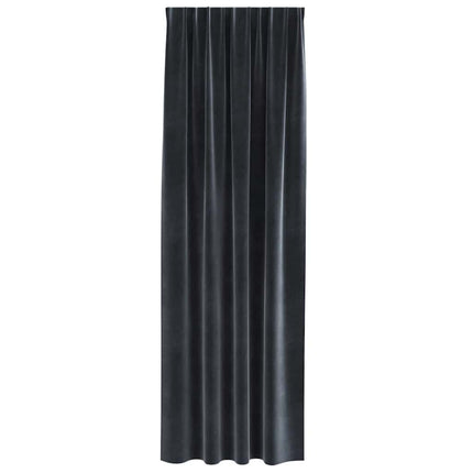 Mörkläggningsgardiner 2 st Mörkgrå 140 x 245 cm Sammet
