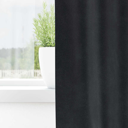 Mörkläggningsgardiner 2 pcs Mörkgrå 140 x 260 cm Sammet
