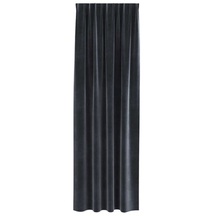 Mörkläggningsgardiner 2 st Mörkgrå 140 x 260 cm Sammet