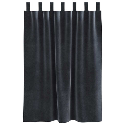 Mörkläggningsgardiner 2 pcs Mörkgrå 140 x 140 cm Sammet