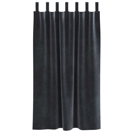 Mörkläggningsgardiner 2 pcs Mörkgrå 140 x 175 cm Sammet