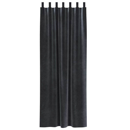 Mörkläggningsgardiner 2 st Mörkgrå 140 x 225 cm Sammet