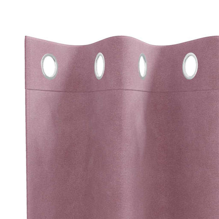Mörkläggningsgardiner 2 pcs Mörkrosa 140 x 245 cm Sammet