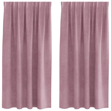 Mörkläggningsgardiner 2 pcs Mörkrosa 140 x 175 cm Sammet