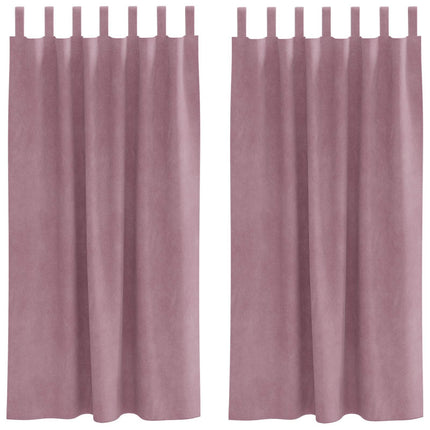 Mörkläggningsgardiner 2 pcs Mörkrosa 140 x 175 cm Sammet