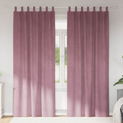 Mörkläggningsgardiner 2 pcs Mörkrosa 140 x 260 cm Sammet