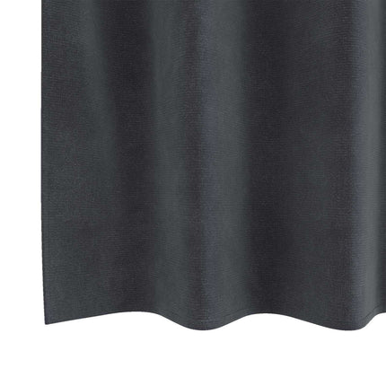 Mörkläggningsgardiner 2 st Ljusgrå 140 x 140 cm Sammet