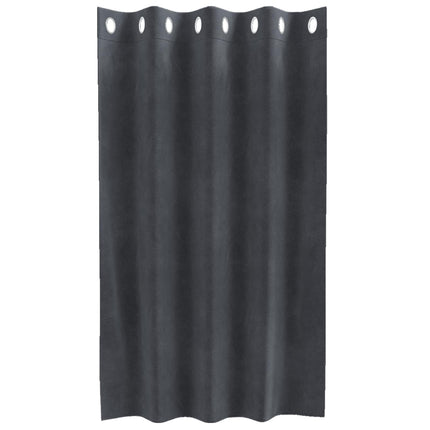 Mörkläggningsgardiner 2 st Ljusgrå 140 x 140 cm Sammet
