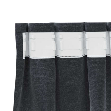 Mörkläggningsgardiner 2 pcs Ljusgrå 140 x 175 cm Sammet