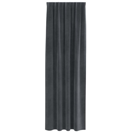 Mörkläggningsgardiner 2 pcs Ljusgrå 140 x 245 cm Sammet