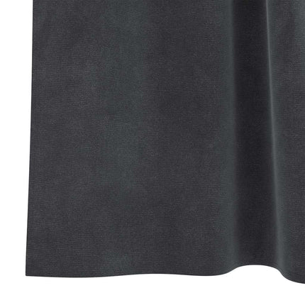 Mörkläggningsgardiner 2 pcs Ljusgrå 140 x 175 cm Sammet