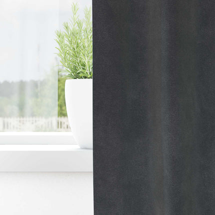 Mörkläggningsgardiner 2 pcs Ljusgrå 140 x 245 cm Sammet