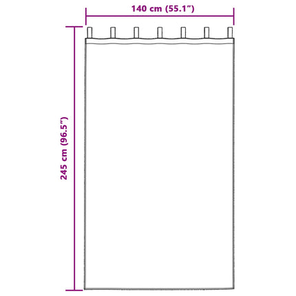 Mörkläggningsgardiner 2 pcs Ljusgrå 140 x 245 cm Sammet