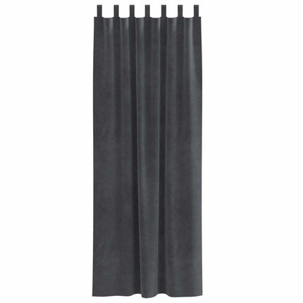 Mörkläggningsgardiner 2 st Ljusgrå 140 x 260 cm Sammet