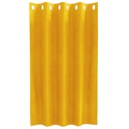 Mörkläggningsgardiner 2 st Senapsgul 140 x 140 cm Sammet