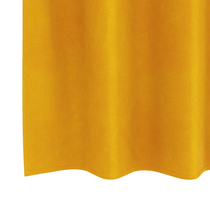 Mörkläggningsgardiner 2 pcs Senapsgul 140 x 225 cm Sammet