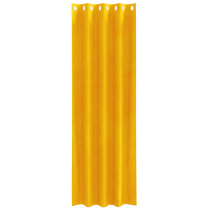 Mörkläggningsgardiner 2 pcs Senapsgul 140 x 260 cm Sammet