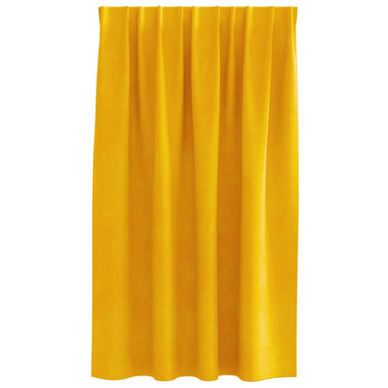 Mörkläggningsgardiner 2 pcs Senapsgul 140 x 140 cm Sammet