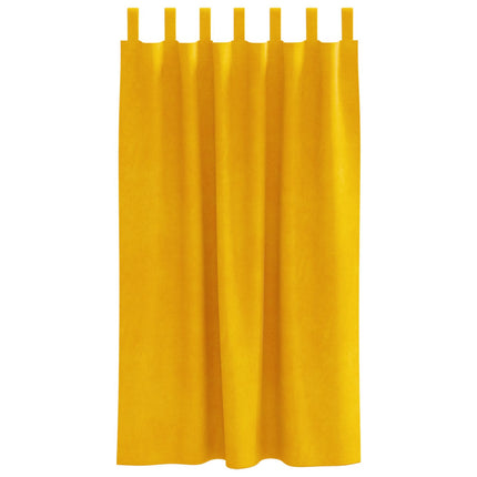 Mörkläggningsgardiner 2 pcs Senapsgul 140 x 175 cm Sammet