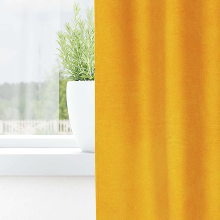 Mörkläggningsgardiner 2 pcs Senapsgul 140 x 245 cm Sammet
