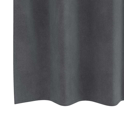 Mörkläggningsgardiner 2 st Ljusgrå 140 x 140 cm Sammet