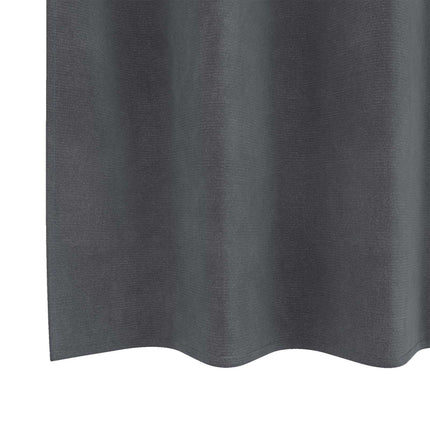 Mörkläggningsgardiner 2 pcs Ljusgrå 140 x 260 cm Sammet