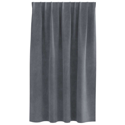 Mörkläggningsgardiner 2 st Ljusgrå 140 x 140 cm Sammet