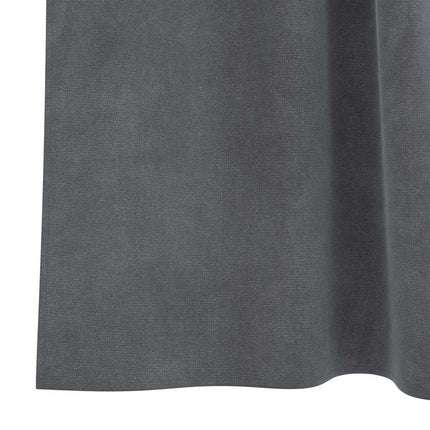 Mörkläggningsgardiner 2 st Ljusgrå 140 x 245 cm Sammet