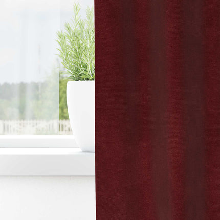 Mörkläggningsgardiner 2 pcs Vinröd 140 x 140 cm Sammet