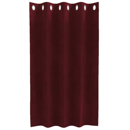 Mörkläggningsgardiner 2 pcs Vinröd 140 x 140 cm Sammet