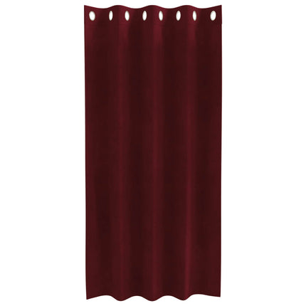 Mörkläggningsgardiner 2 pcs Vinröd 140 x 175 cm Sammet