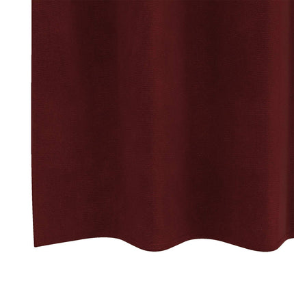 Mörkläggningsgardiner 2 st Vinröd 140 x 225 cm Sammet
